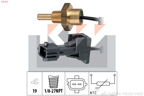 Senzor,temperatura lichid de racire 530 253 KW
